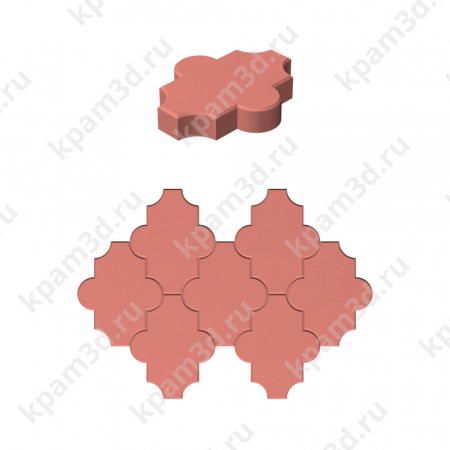 Plitka-t-016-3 (Клевер гладкий красная) Раскладка 1
